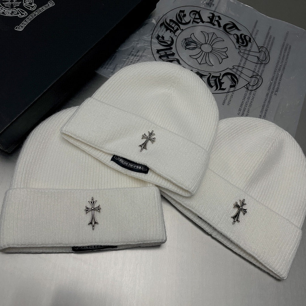 Chrome Hearts Knit Hat - Warm, Casual, Trendy Winter Streetwear Cross