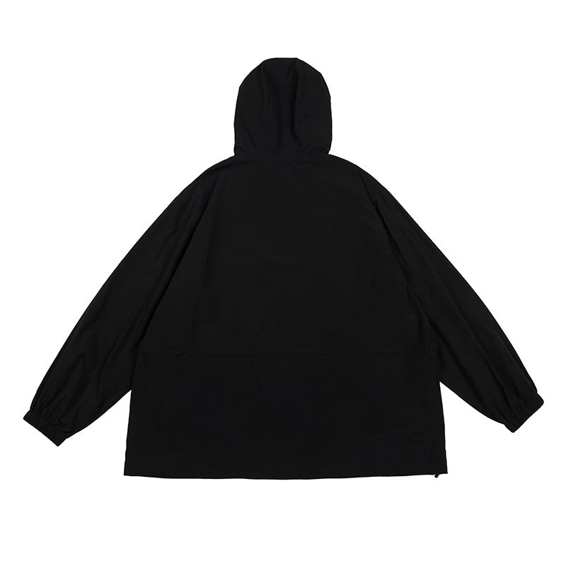 Unisex Jacket Vintage Overalls Jacket Men's Relaxed-Fit Hoodie Top