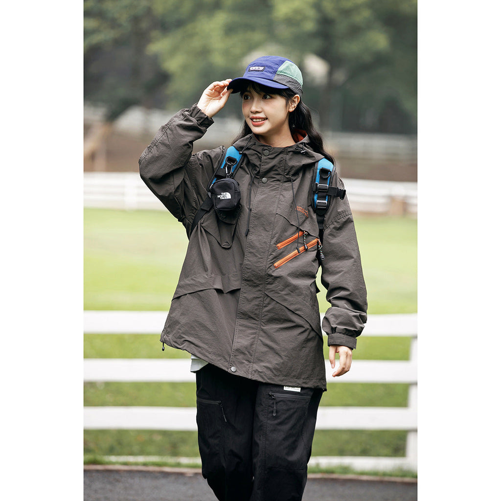 Unisex Jacket Vintage Casual Hooded Jacket Coat for Men and Women Loose Jacket