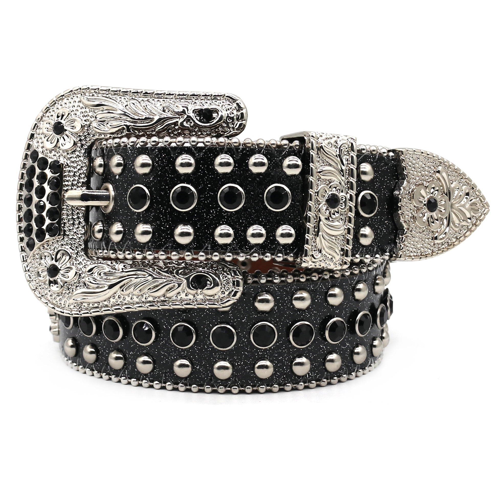 Hip-hop punk rhinestone belt punk style