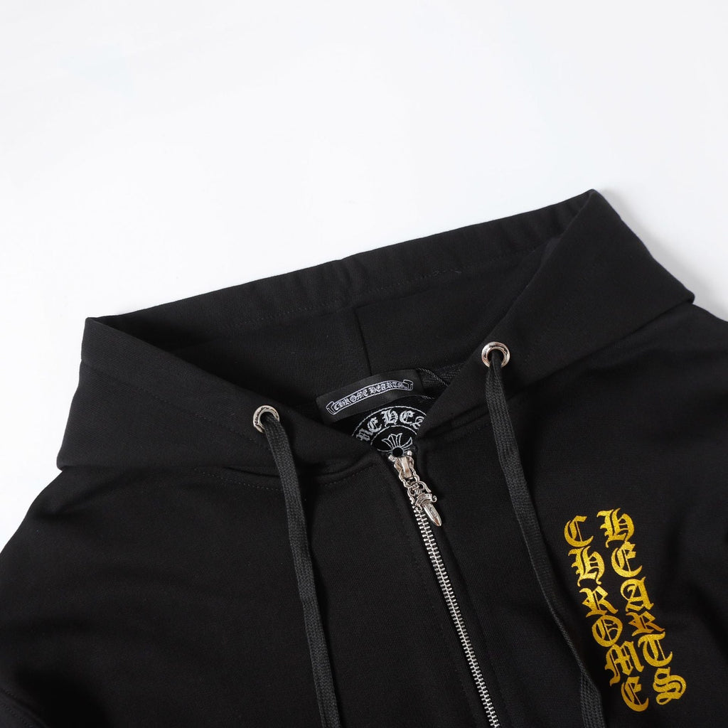 Amirii Heart Hoodie Autumn and winter men and women CH Sanskrit cross full back logo