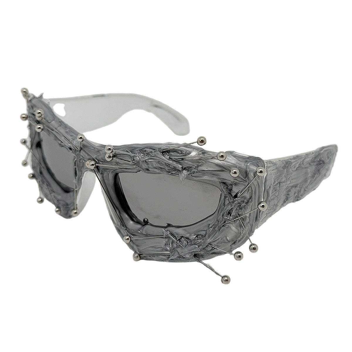 Trendy punk glasses stylish bead pins
