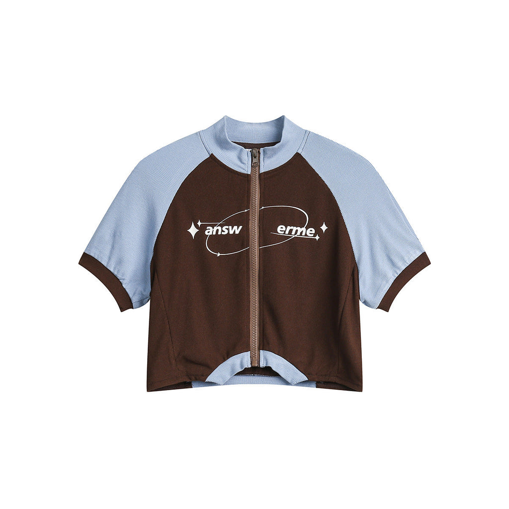 Unisex Jacket Retro Sports Navel Short Cardigan Coat