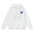 OW hoodie graffiti yarn arrow pattern pullover hooded