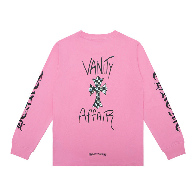 CHH  Heart Long Sleeve Shirt Unisex Fashion Loose Long Sleeve Shirt