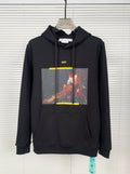 OW  hoodie oil painting series arrow pattern hooded