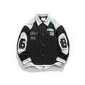 Unisex Jacket Embroidered Multi-Color Coat Loose Motorcycle Jacket
