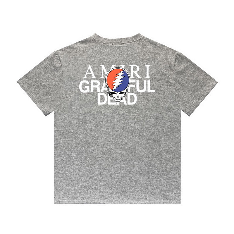 Amiri T Shirt Printed Casual Hip Hop High Street round Neck Short Sleeve T-shirt