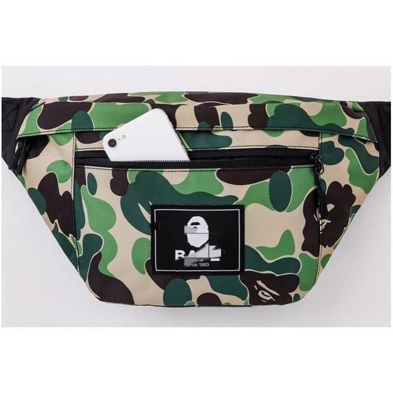 Bathing Ape Bape Bag Camouflage Ape Head Large Waist Bag Waterproof Breast Bag