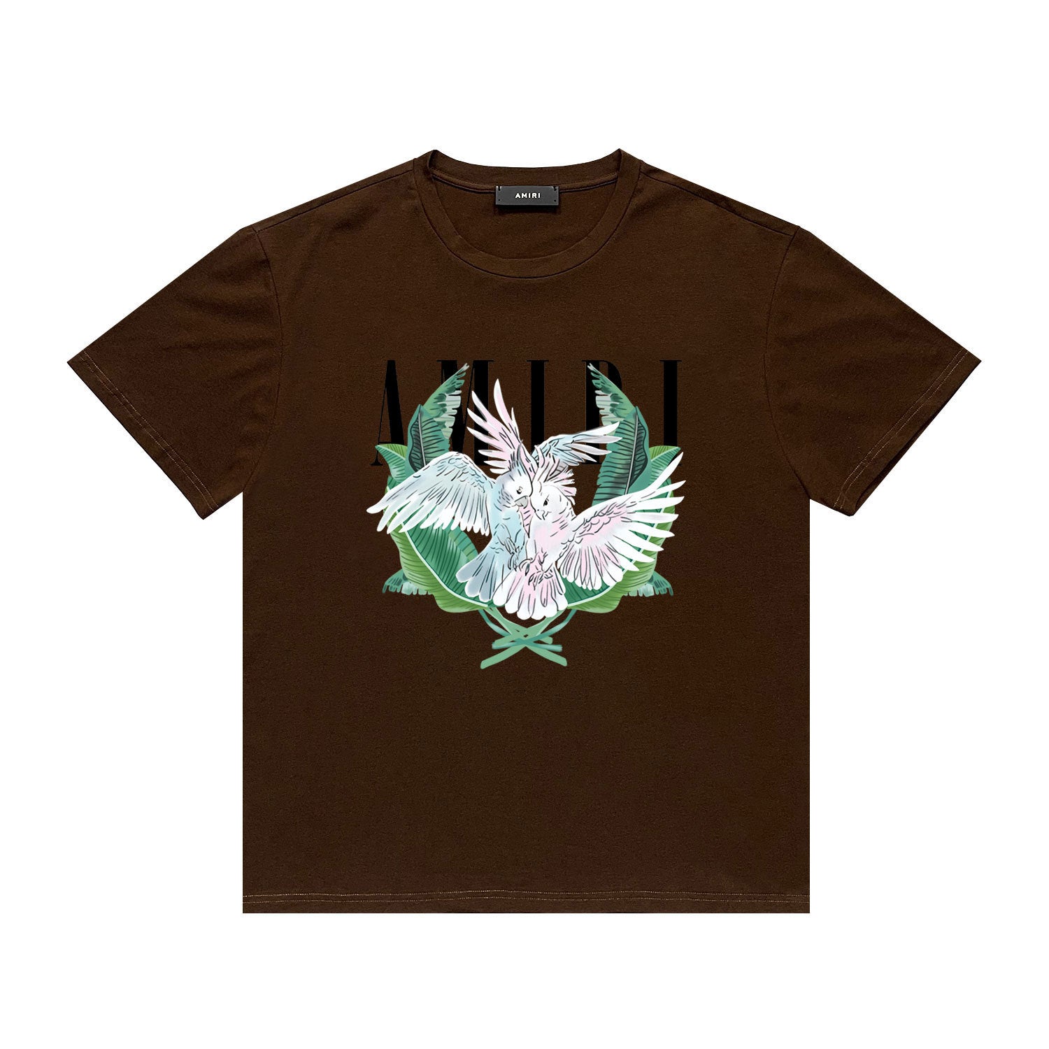 Amiri T Shirt Printed Casual Hip Hop round Neck Short Sleeve T-shirt