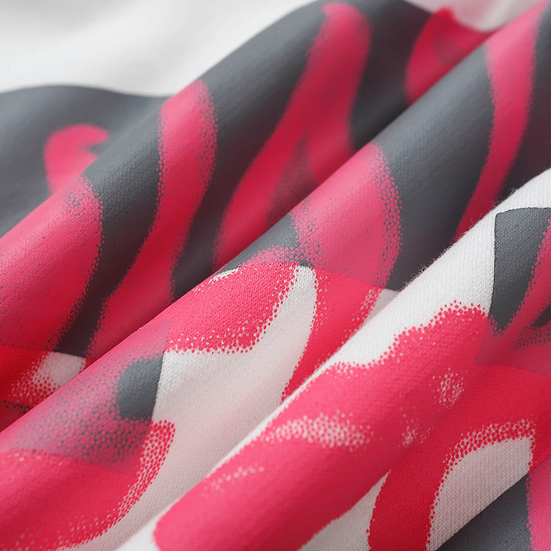 OW  hoodie Graffiti Alphabet Arrow Pattern Fleece Hood
