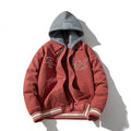 Mens Vintage Jackets Autumn and Winter PU Leather Baseball Uniform