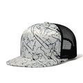 Trendy flat brimmed snapback hats summer mesh sunshade breathable