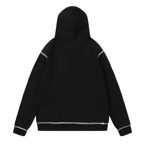 Amiri Hoodie autumn and winter new AMI embroidered line letter pattern hooded sweater
