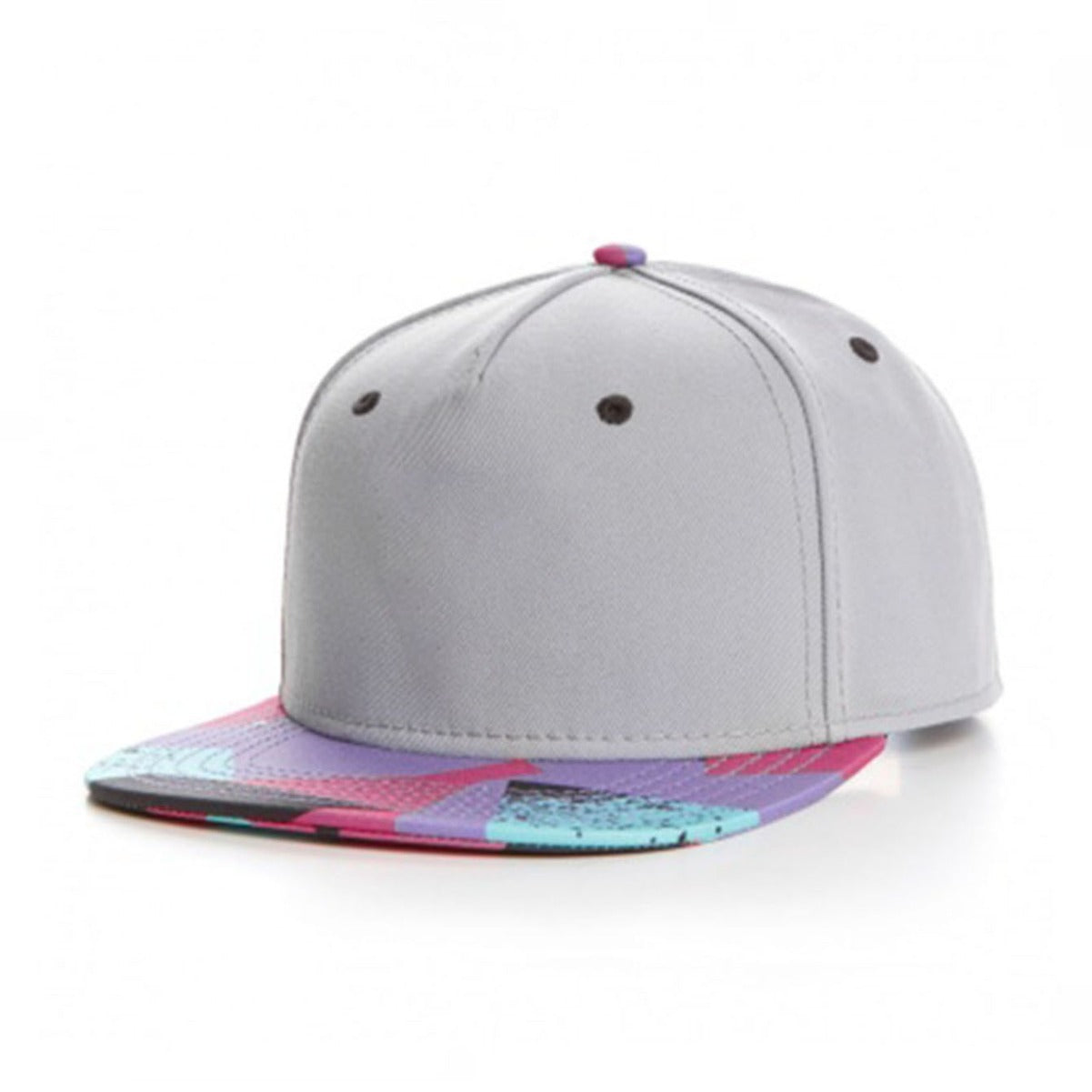 Trendy flat brimmed snapback hats blank without embroider