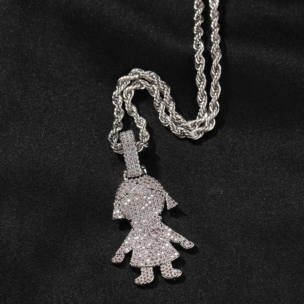 Jewelry Hip Hop Diamond Pendant Necklace Royalty Spectrum St. Valentine's