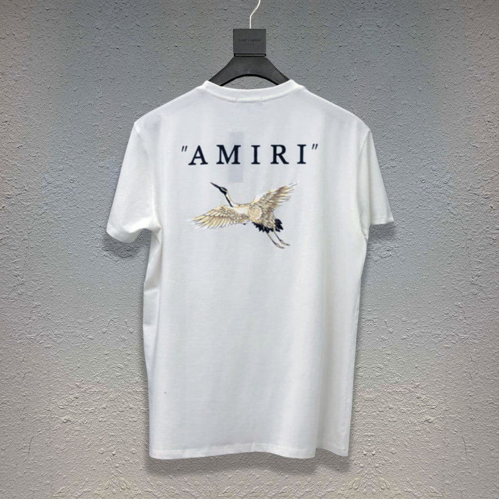 Amiri T Shirt Printed Casual Hip Hop Short Sleeve T-shirt for Men and Women
