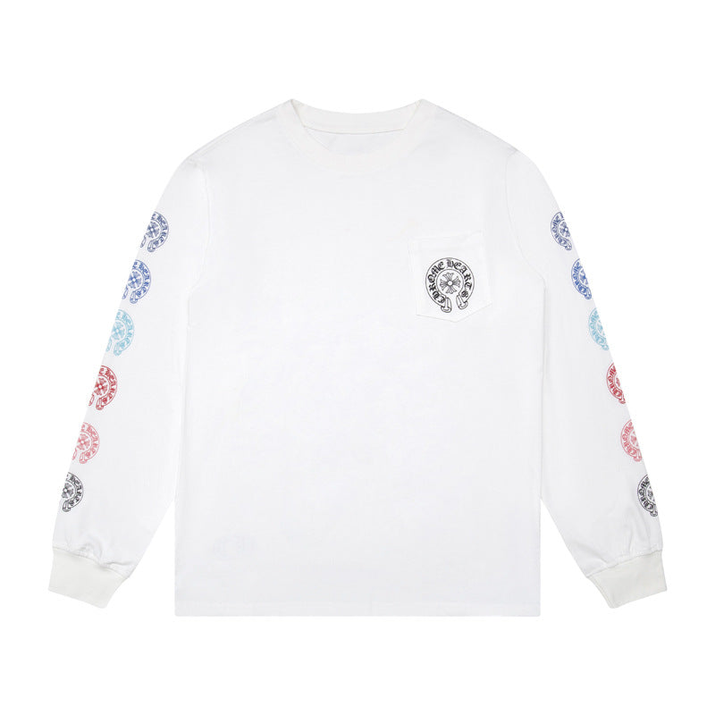 CHH  Heart Long Sleeve Shirt Unisex Fashion Loose Long Sleeve Shirt