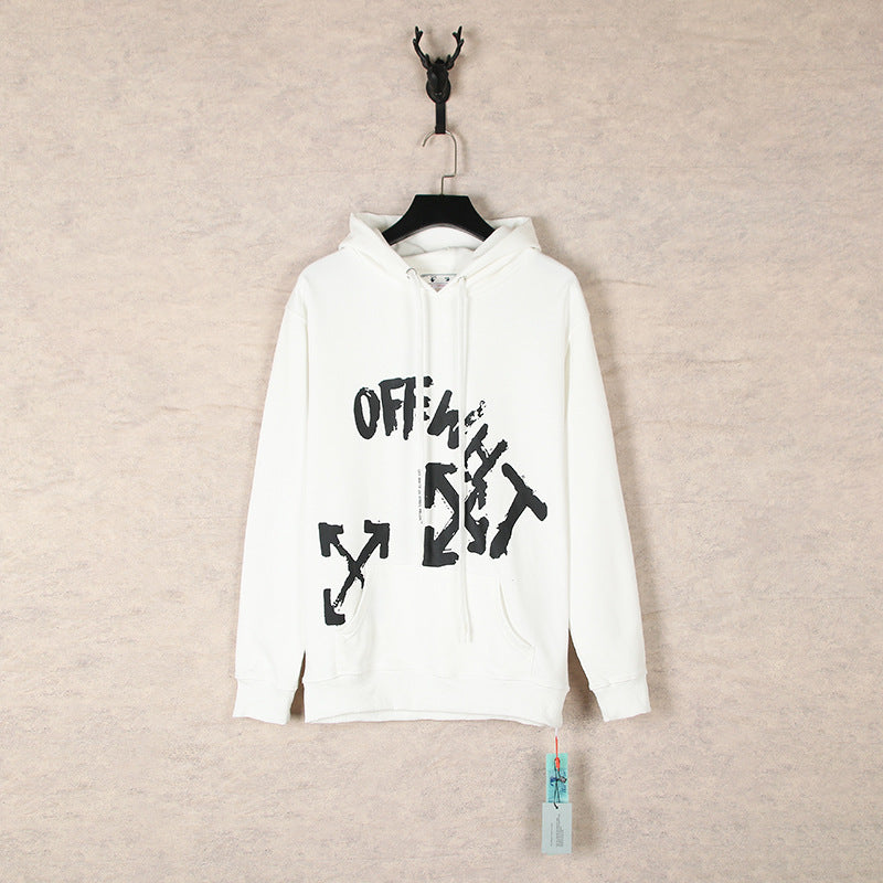 OW hoodie Square Arrow Pattern Pullover Hood