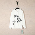 OW hoodie Square Arrow Pattern Pullover Hood