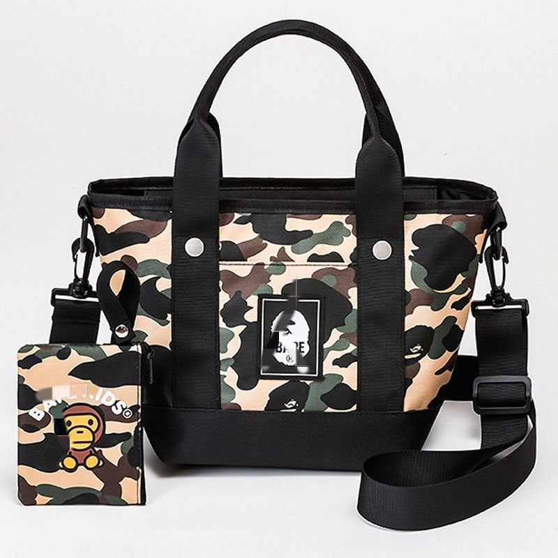 Bathing Ape Bape Bag Ape Camo Tote Bag Wallet Two-piece Set