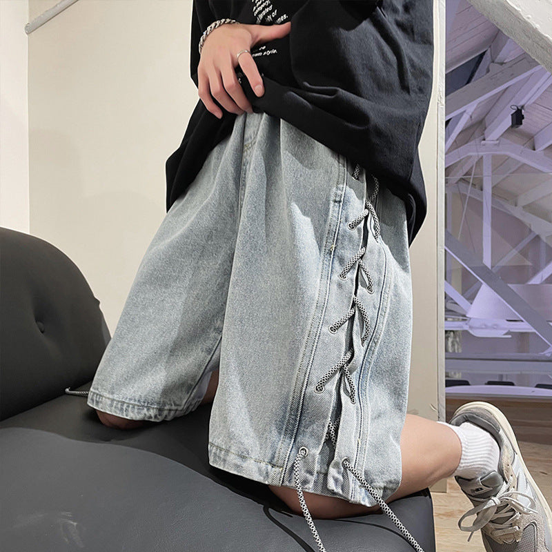 Men Jeans Loose Summer Casual Retro Shorts