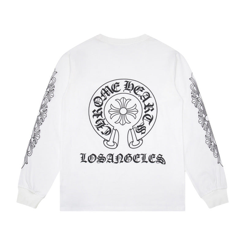 CHH  Heart Long Sleeve Shirt Unisex Fashion Loose Long Sleeve Shirt