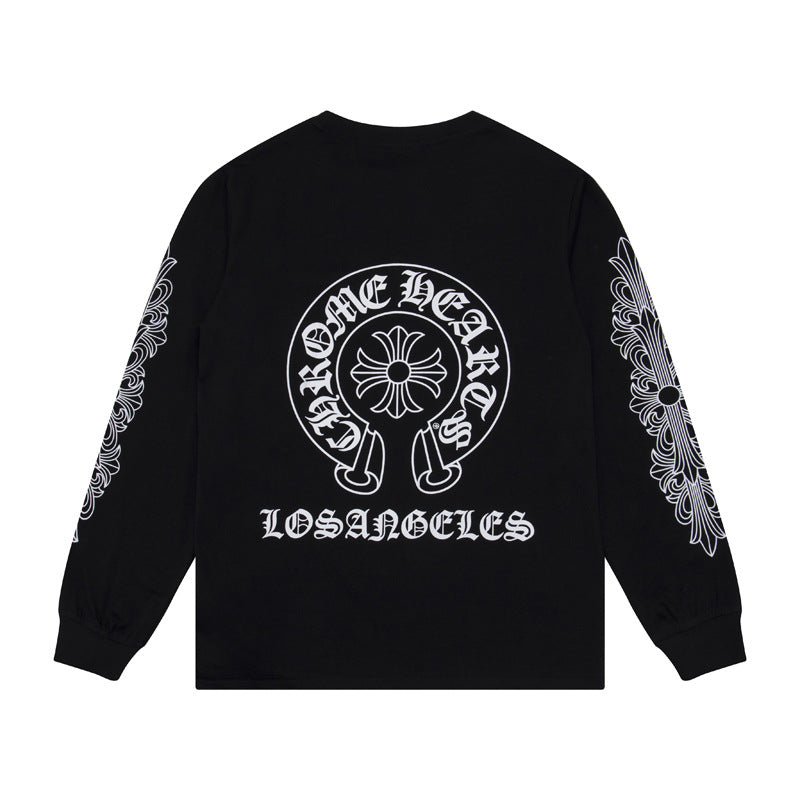CHH  Heart Long Sleeve Shirt Unisex Fashion Loose Long Sleeve Shirt