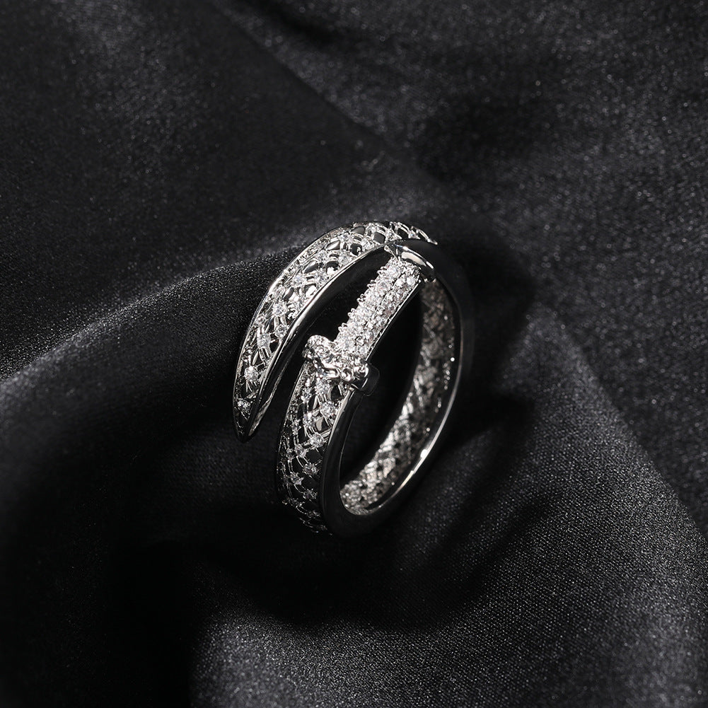 Rings Design Ring Sword Ring Micro Zircon Spectrum
