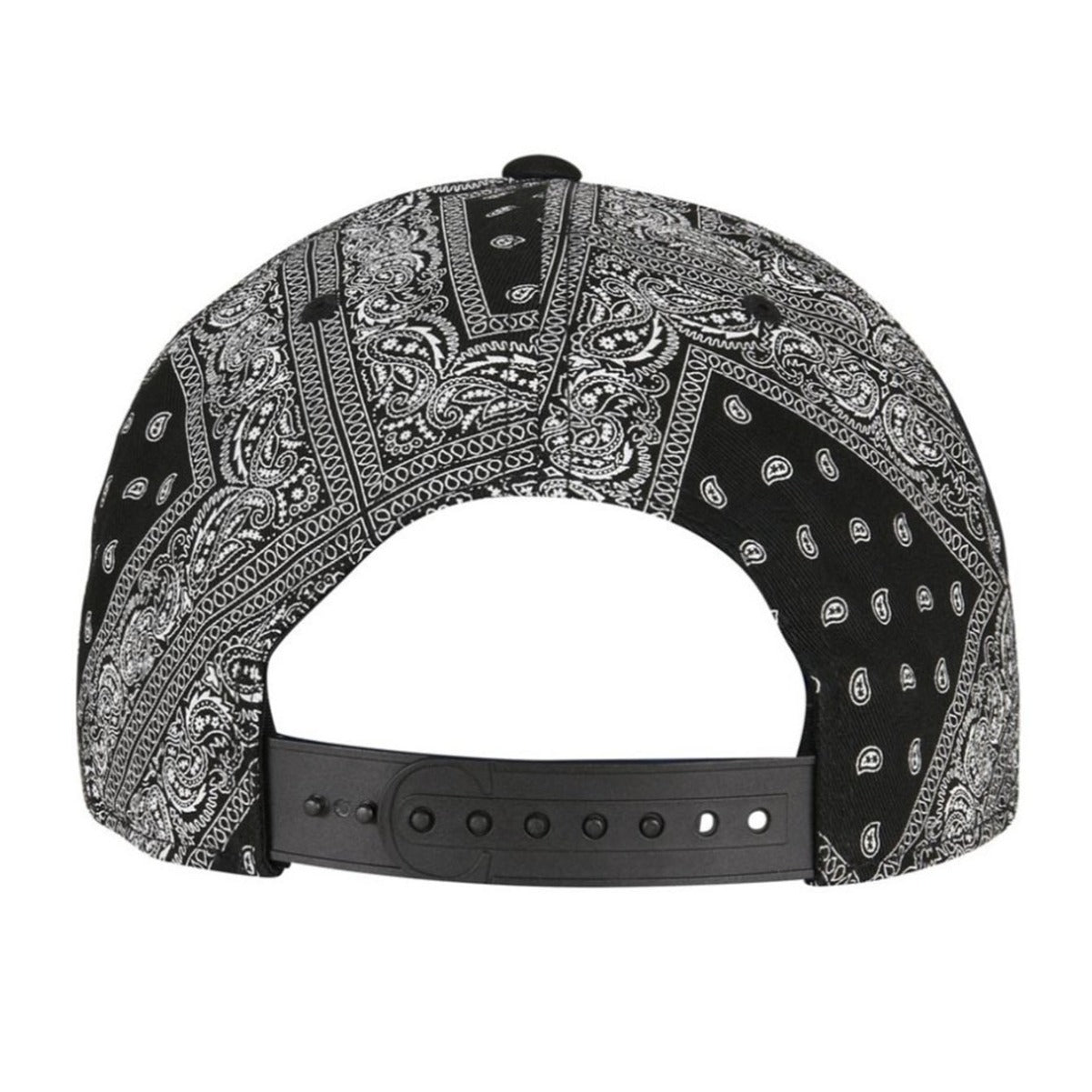 Trendy flat brimmed snapback hats cashew pattern sun shade