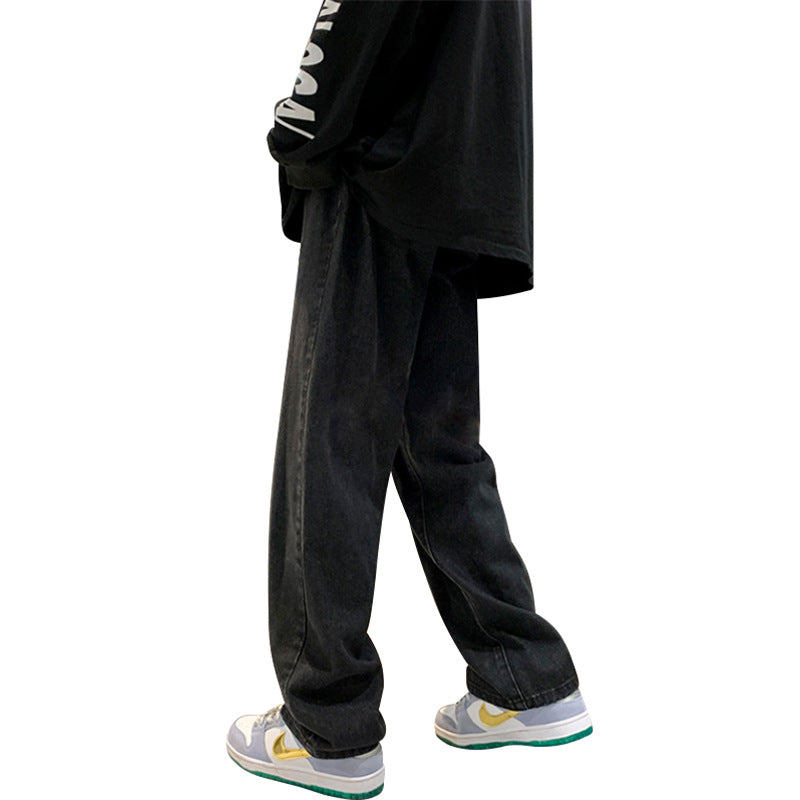 Men Jeans Wide Leg Jeans Men Autumn and Winter Loose Retro Pants