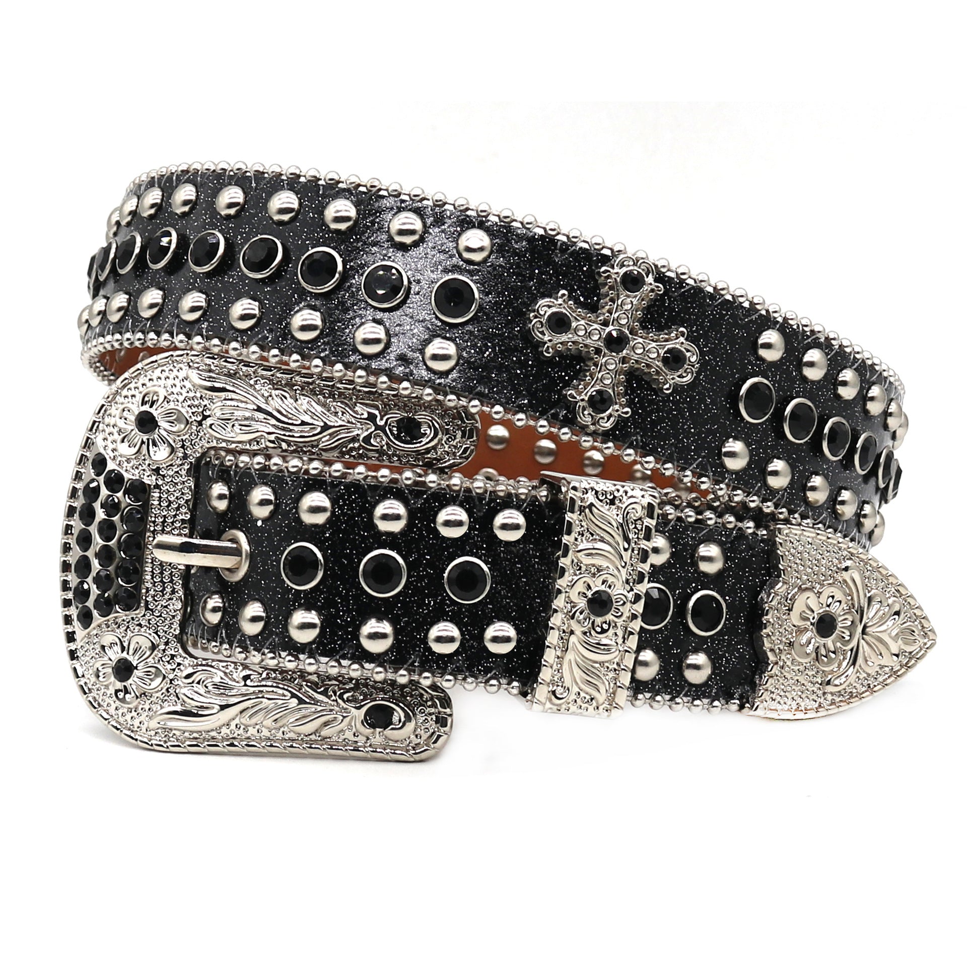 Hip-hop punk rhinestone belt punk style
