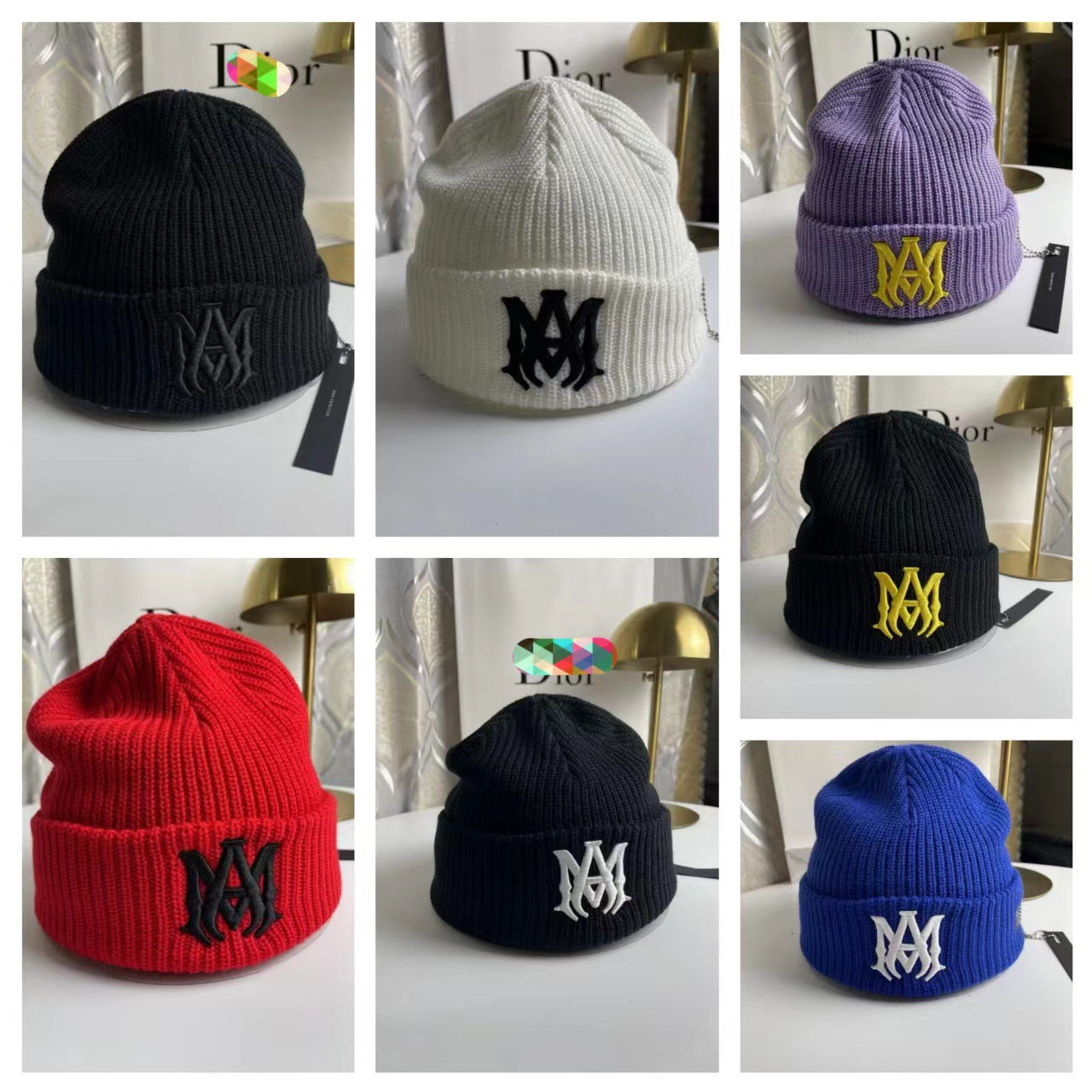 Amiri Knitted Hat AM Trend Embroidery