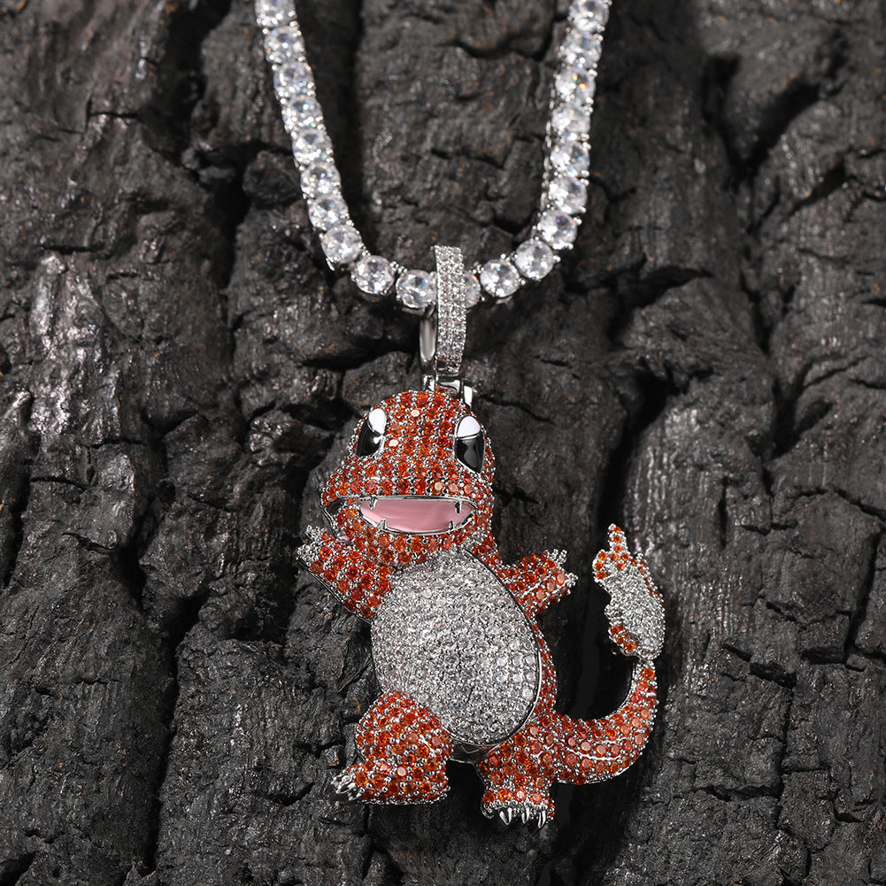 Jewelry Cartoon Dragon Pendant Copper Micro Zircon Animal Pok¨¦mon Spectrum