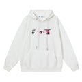 OW hoodieOW 3D stereo pink arrow pattern hooded fleece