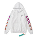OW  hoodie pink orange gradual change arrow pattern hooded