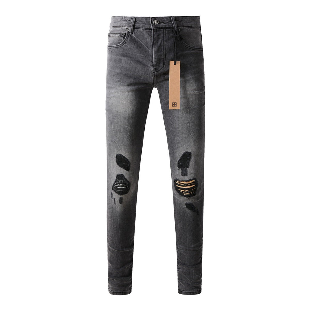 KSUBI Jeans Slim Fit Casual Ripped Jeans