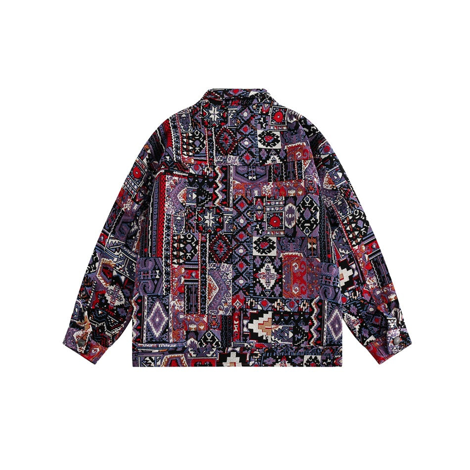 Unisex Jacket Vintage Loose Lapels Jacket Overalls