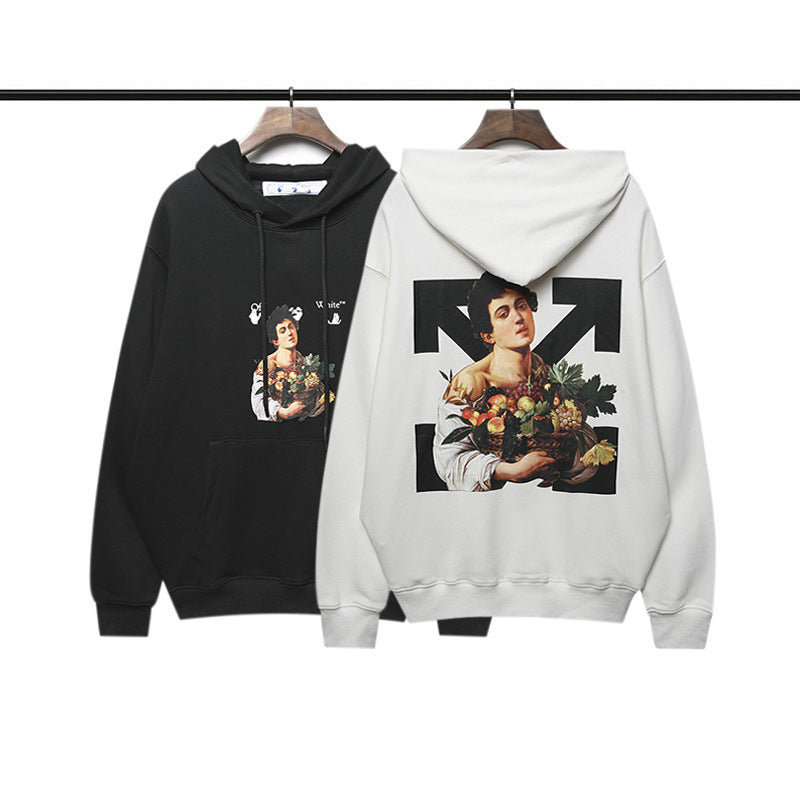 OW  hoodie woman bouquet basket pattern arrow hooded