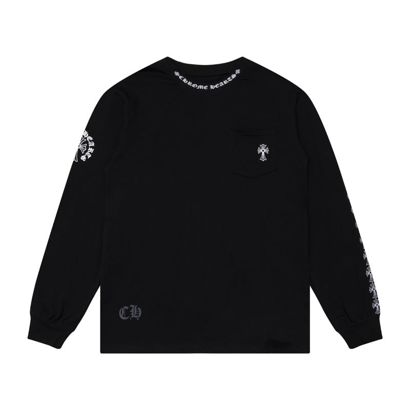 CHH  Heart Long Sleeve Shirt Unisex Fashion Loose Long Sleeve Shirt