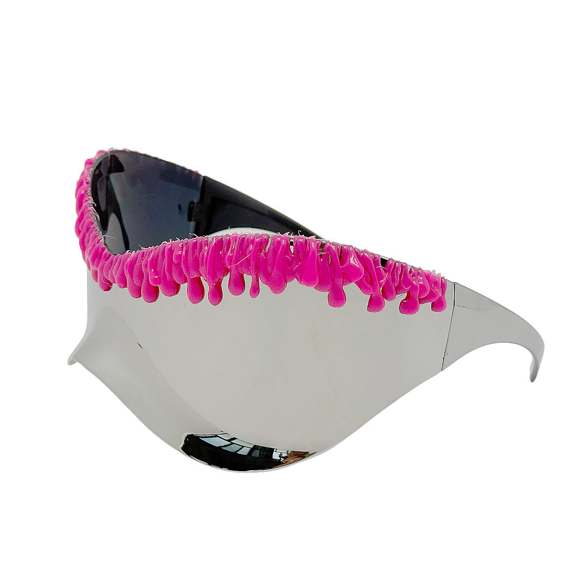 Trendy punk glasses: futuristic y2k integrated goggles - unique, niche design party sunglasses for men and women - bold and edgy eyewear