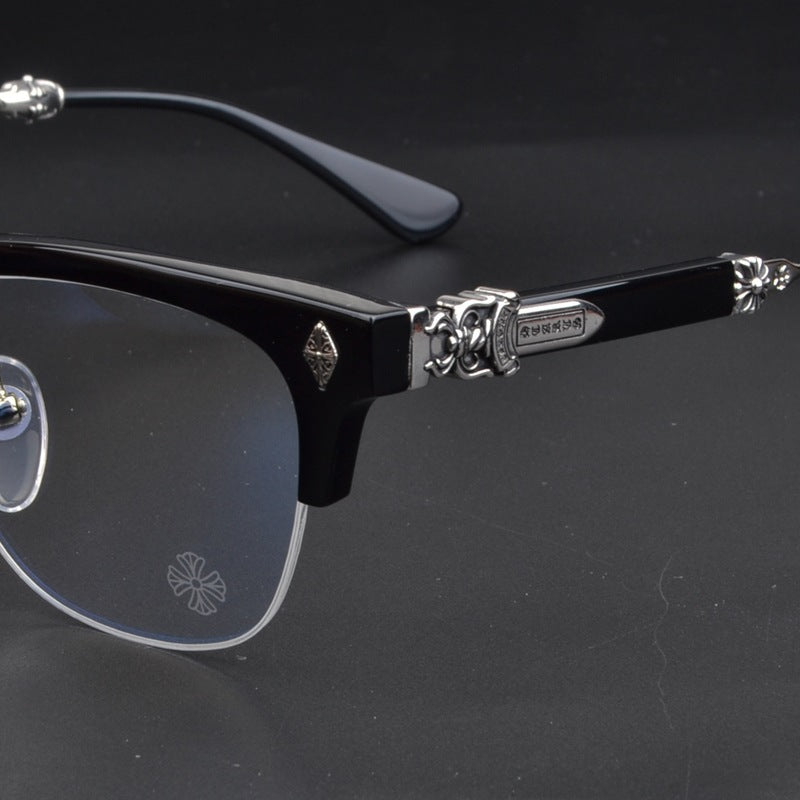 Chrome Hearts glasses luxury sword, half frame glasses