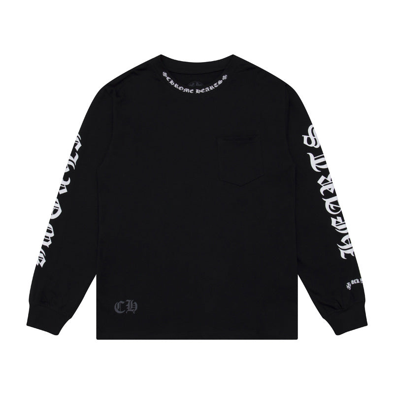 CHH  Heart Long Sleeve Shirt Unisex Fashion Loose Long Sleeve Shirt