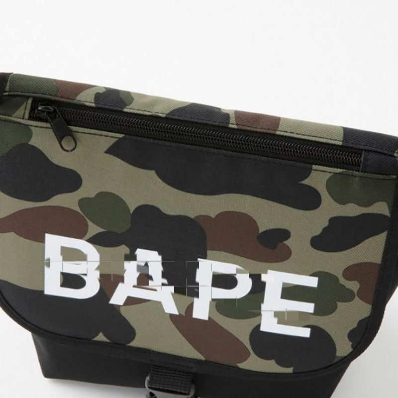 Bathing Ape Bape Bag ape head camouflage buckle tote bag