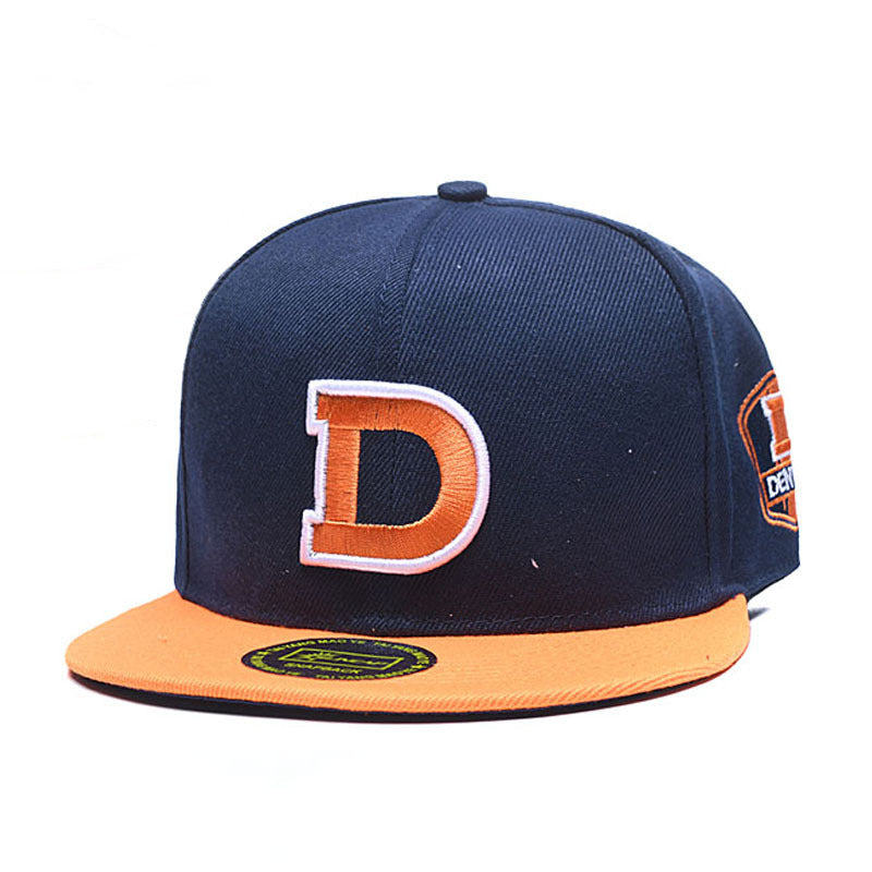 Trendy flat brimmed snapback hats letter sunshade