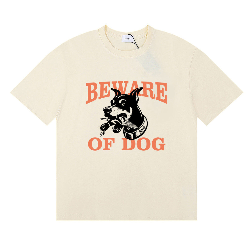Rhude T Shirt Hound Letter Print Short Sleeve T-Shirt
