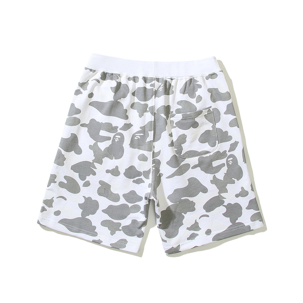 Bathing ape Bape Shorts camouflage luminous shark terry straight beach pants
