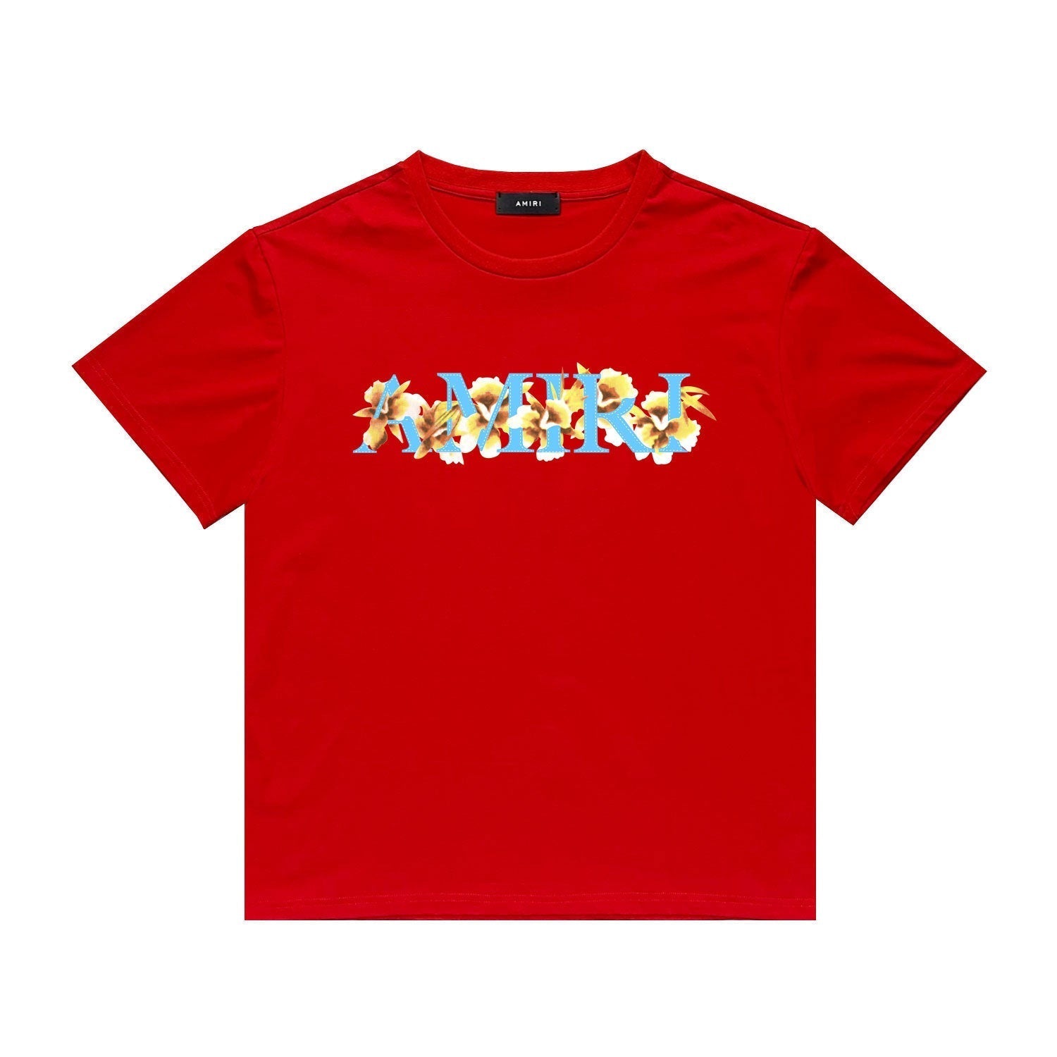 Amiri T Shirt Flower Print Casual Hip Hop Short Sleeve T-shirt