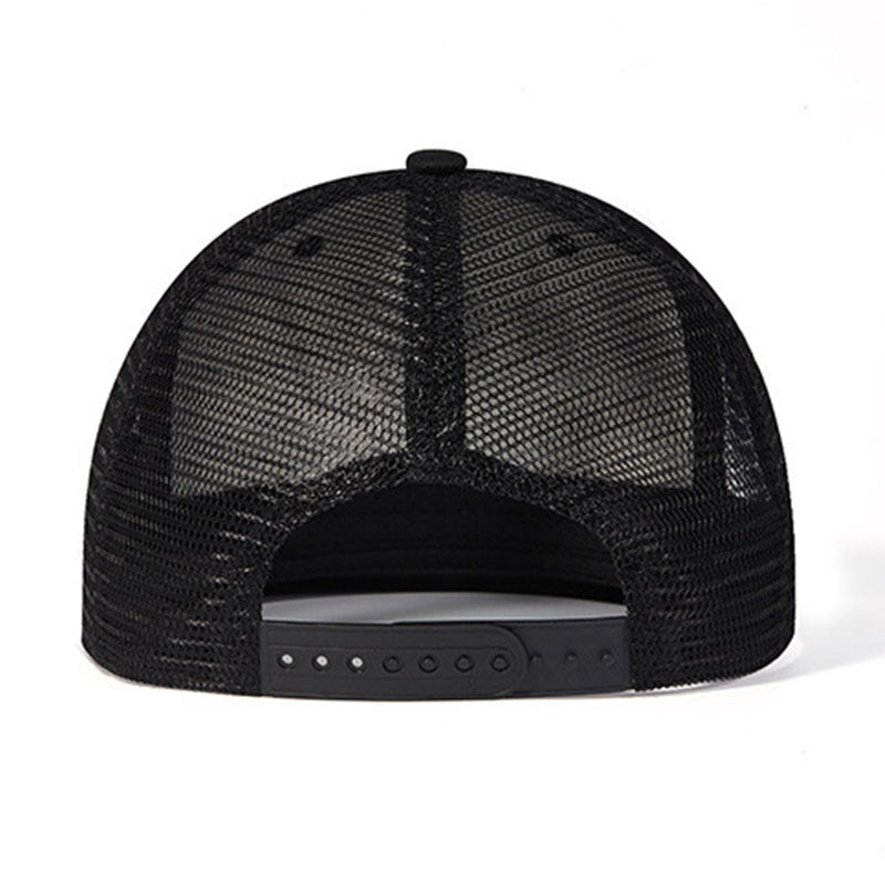 Trendy flat brimmed snapback hats mesh wide brim sun shade