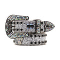 Hip-hop punk rhinestone belt decorative cross
